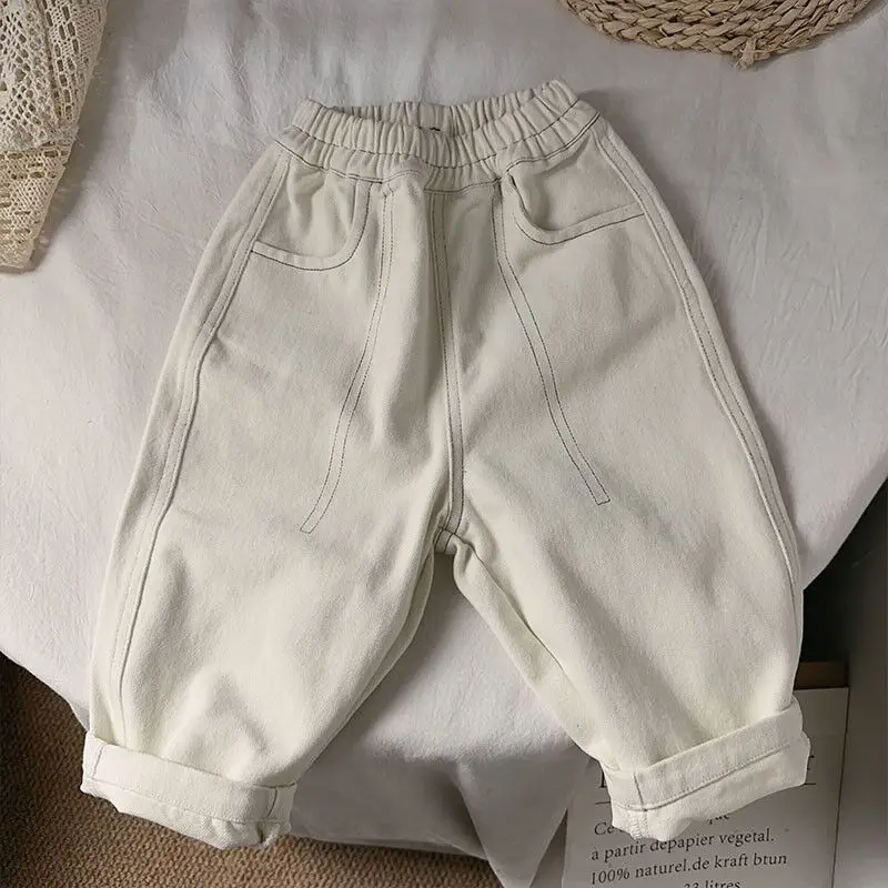 

Spring and Autumn Boys' Pants 2025 New Fashionable Children's Baby Loose Pants Kids Cotton Versatile Casual Trousers
