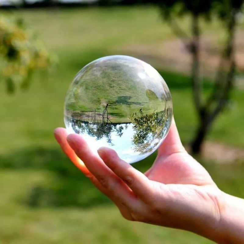 10cm Creative Laser Engraved Crystal Ball Football Globe Basketball Micro