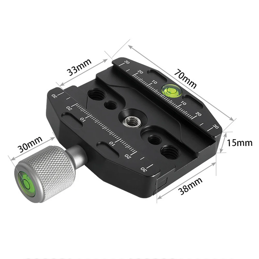 Aluminum Camera Nodal Slider Rail With Bubble Levels For Tripod Plate Clamp Panoramic Photography Accessory Black