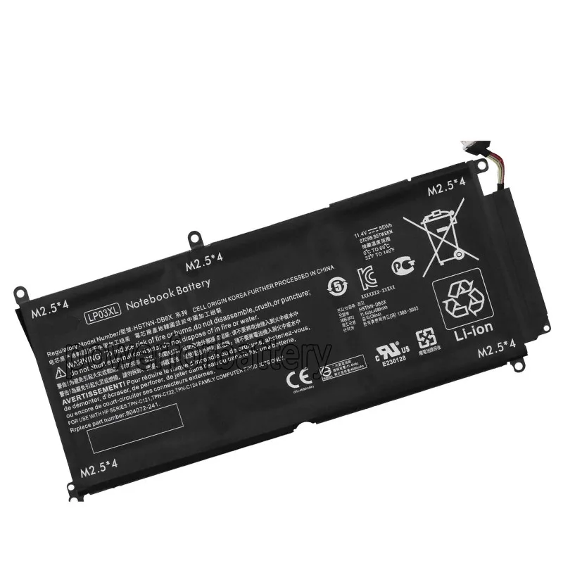 

Аккумулятор LP03XL для M6-P000 15-ae122tx 15-ae124tx 15-ae125tx M6-P113Dx-