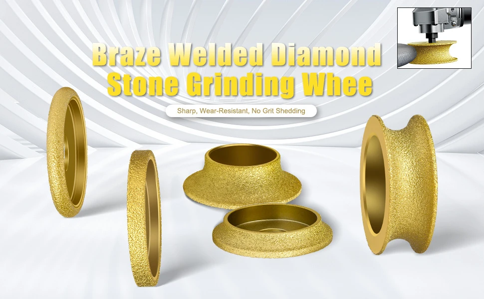 1 Stück Gelötetes Steinrand-Schleifrad Diamant-Römisches Rad Schleifrad für Fliesen Marmor Nuten- und Kantenschleifwerkzeuge – Detail 1