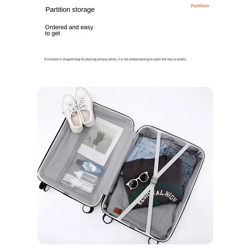 New Travel Suitcase with Wheels Women Large Capacity Travel Bag Student Bag Carry-on Luggage Suitcase Men Password Trolley Case