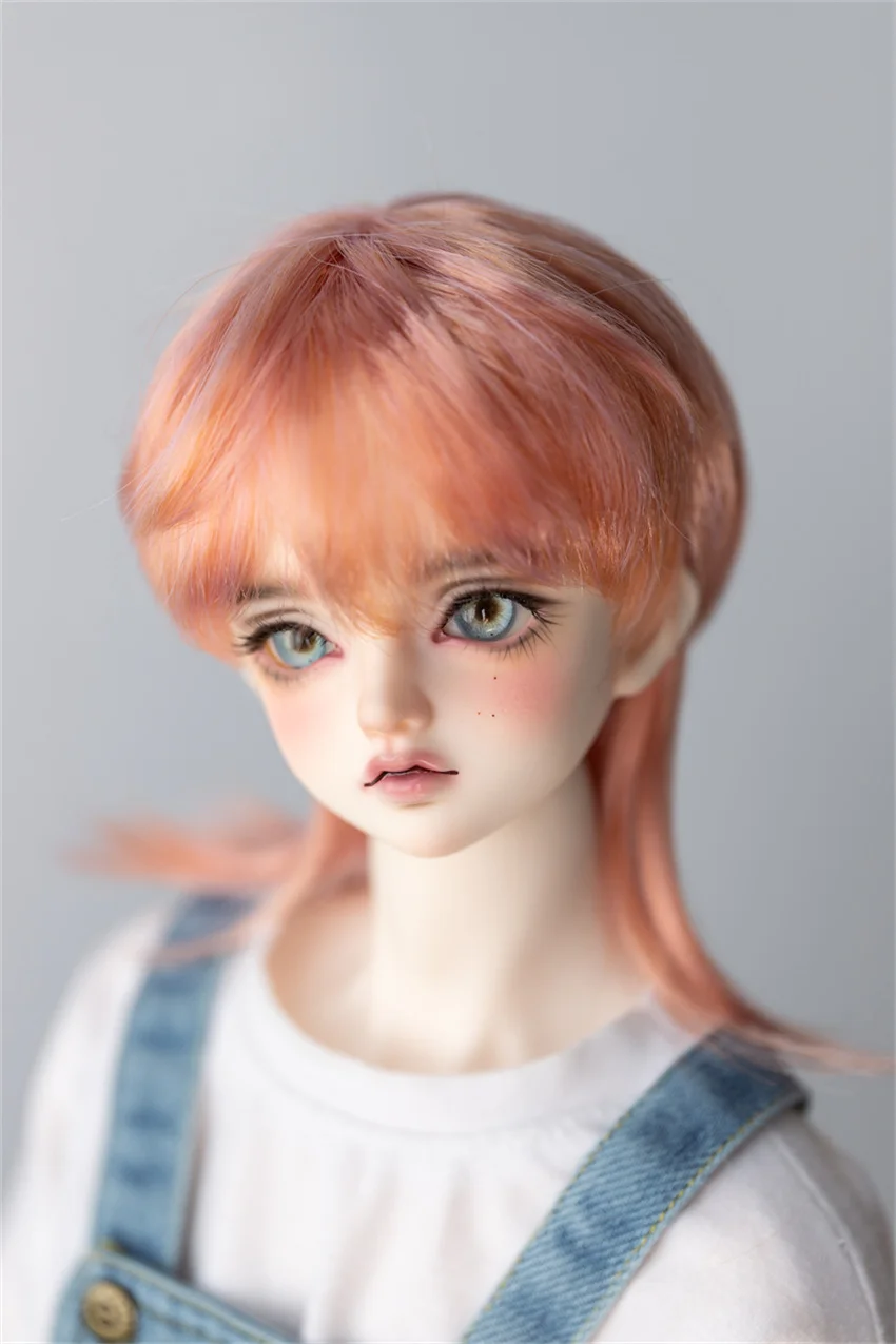 

Парик куклы BJD, игрушка для мальчиков и девочек, волчий хвост, мягкий молочный шелк, одинаковый цвет 1/3 1/4 1/6 1/8, ежедневный красивый красный, черный, подарки, аксессуары для кукол