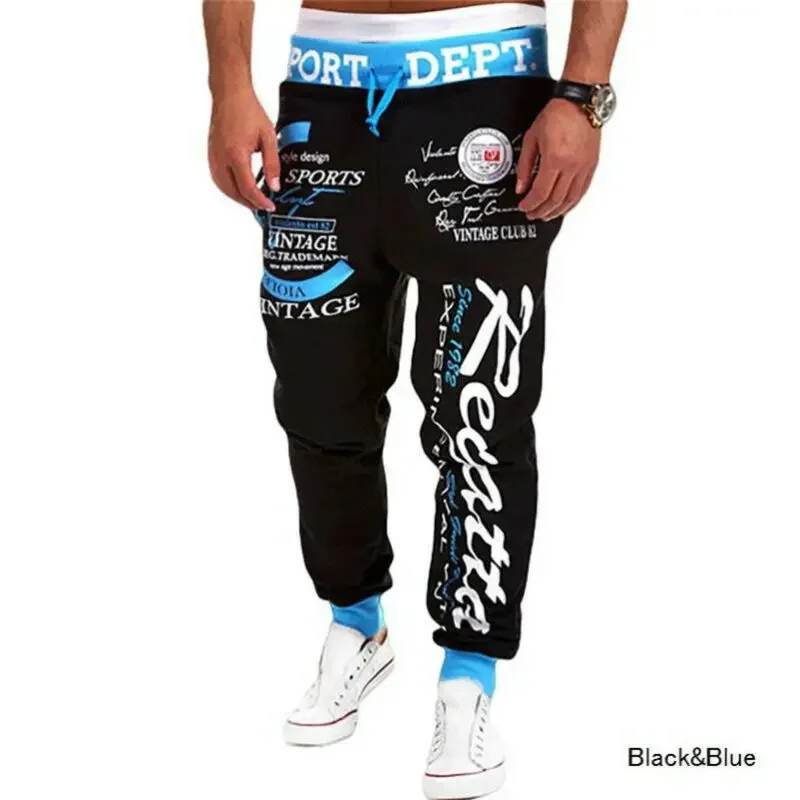 Pantalones de Jogging informales de Hip Hop para hombre, pantalones deportivos con estampado de letras, gimnasio, Fitness, pantalones holgados, ropa deportiva, pantalones de chándal para correr