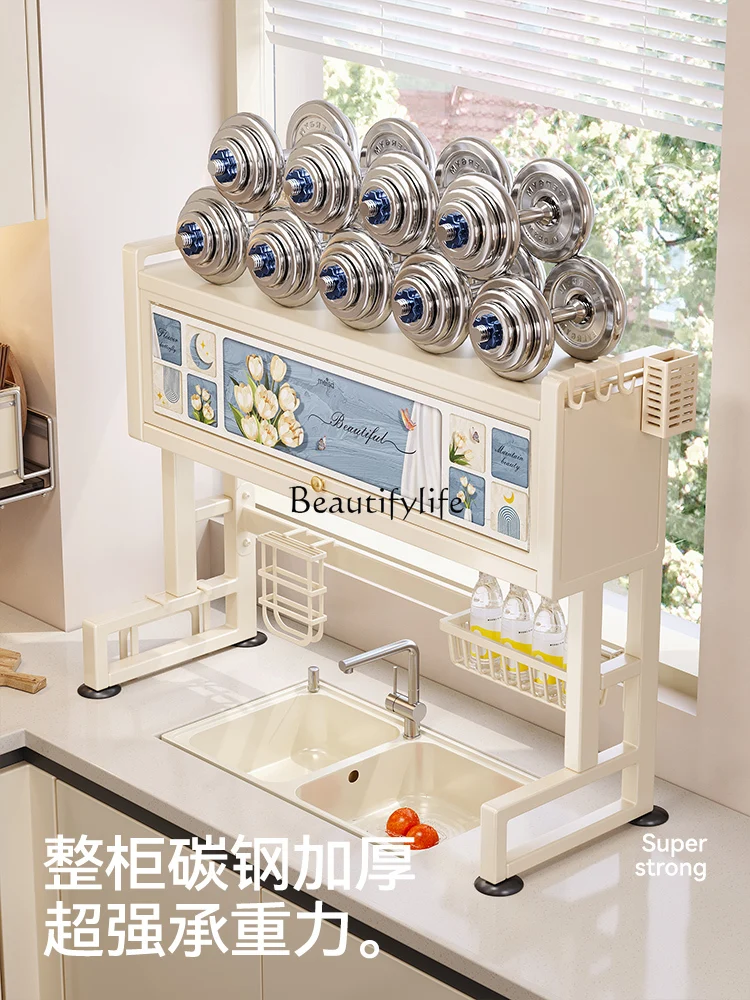 03.Dish rack Multifunctional storage rack Dishwasher sink Dust proof