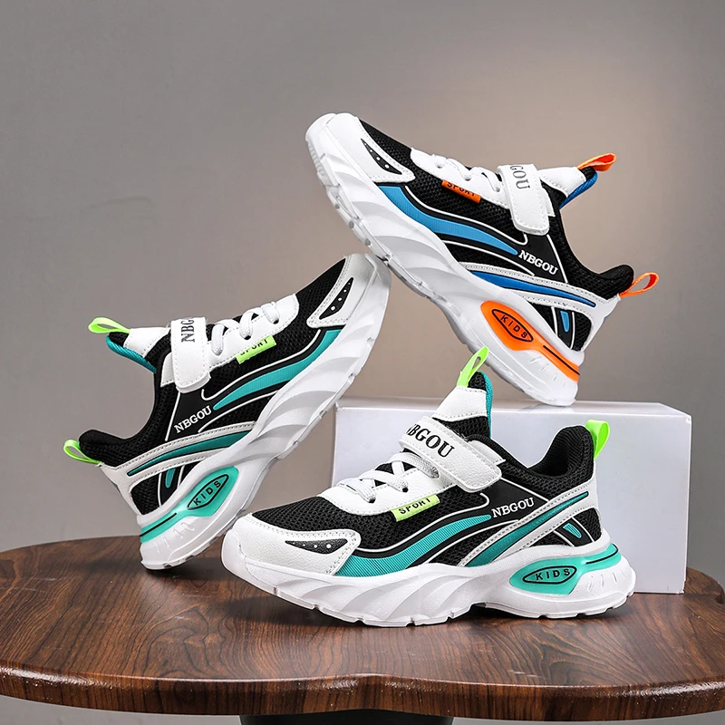 2025 Kid Casual Sneakers Children Sports Shoes Boys Girls Student Soft Sole Tennis Breathable Lightweight Hiking Shoes