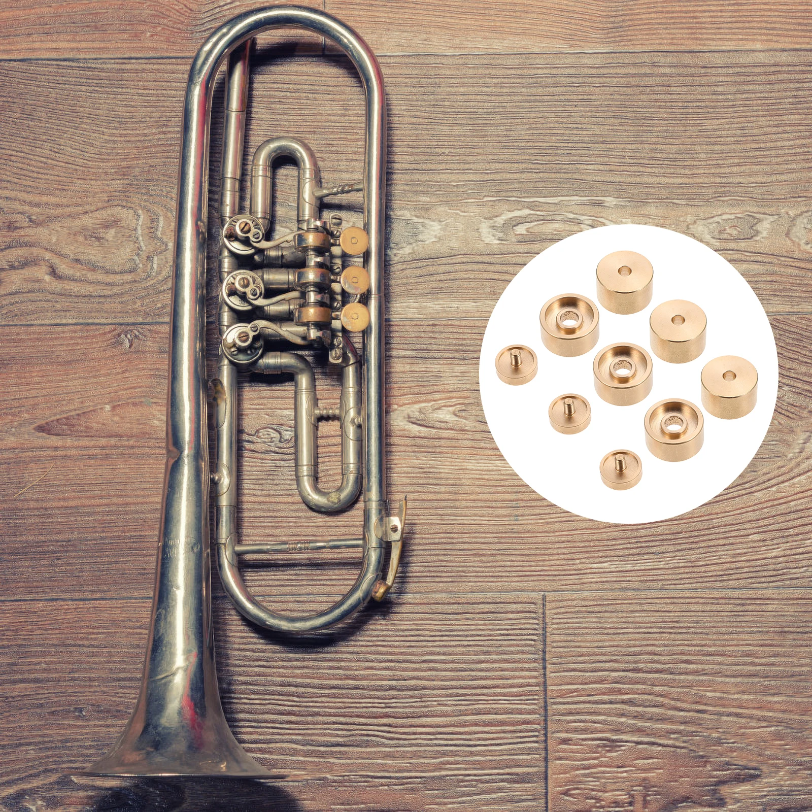 

1 set 1 Set Trumpet Button Buckles Copper Press Covers Upper Lower Covers Durable Musical Instrument Accessories Golden Color