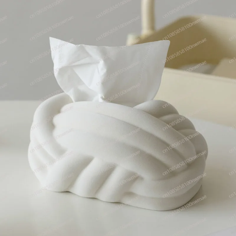 

Knot fun tissue box living room coffee table dining table bedroom Nordic style solid color paper box personality cute home