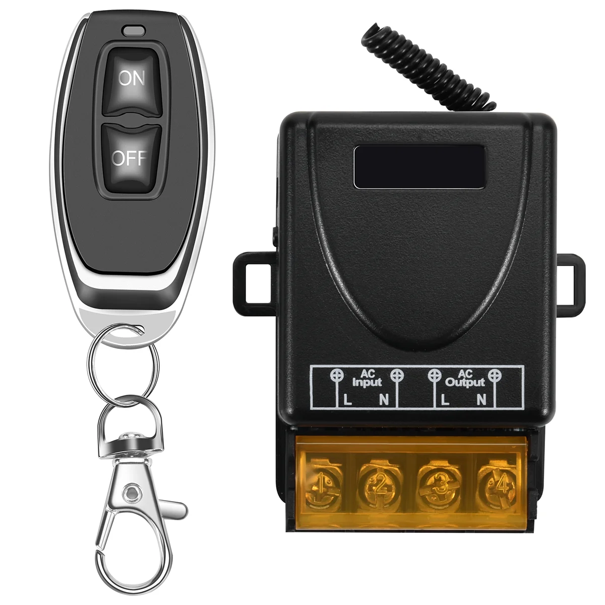 433MHz 220V Water Pump Remote Control Switch 1Ch 30A Receiver Module ON/OFF Wireless RF Transmitter for Light LEDM13K