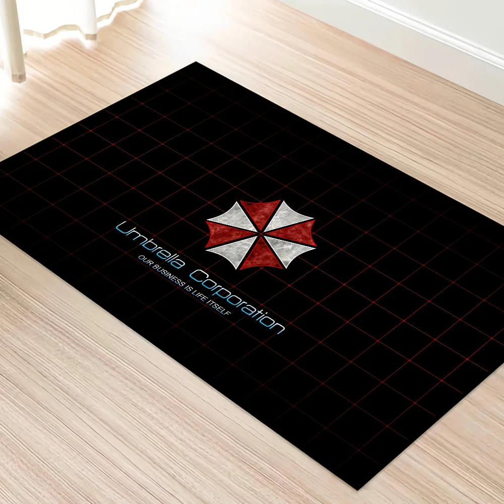 Alfombra de puerta de juego r-resident Evil para decoración de dormitorio, cocina, baño, casa, alfombra súper absorbente, antideslizante para pies