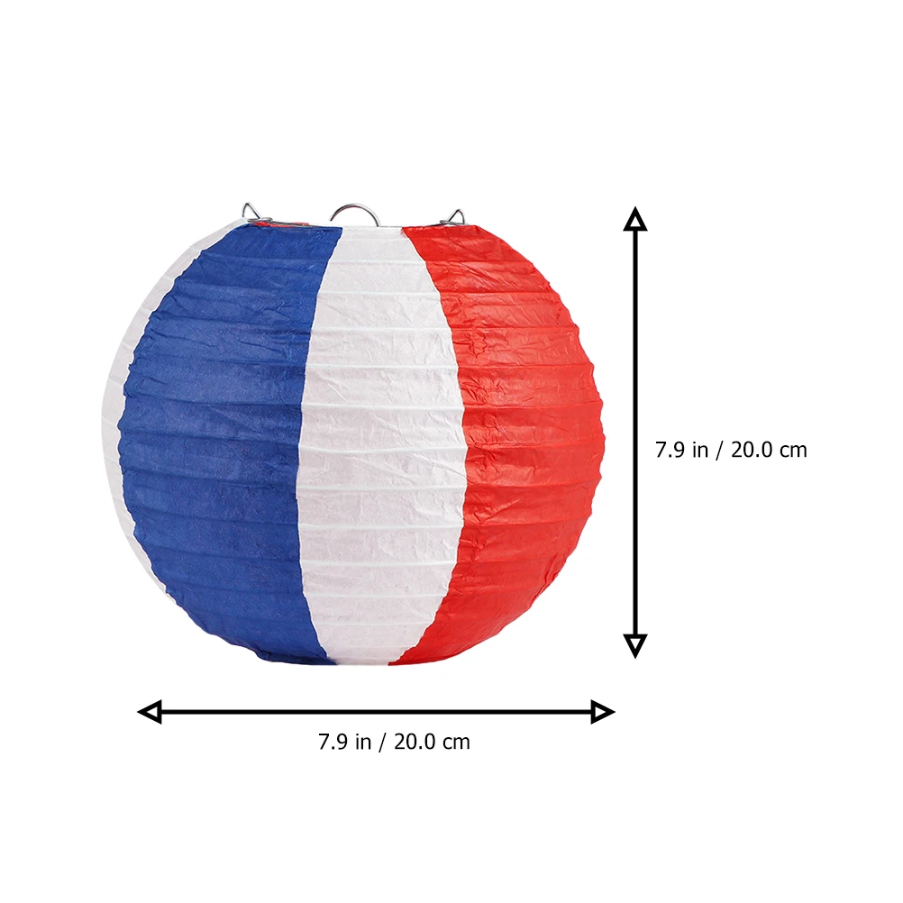 

2pcs Flag Paper 8 Inch Diameter Outdoor Party Lanterns 20CM Decorative Paper Lanterns for Home Festival Party