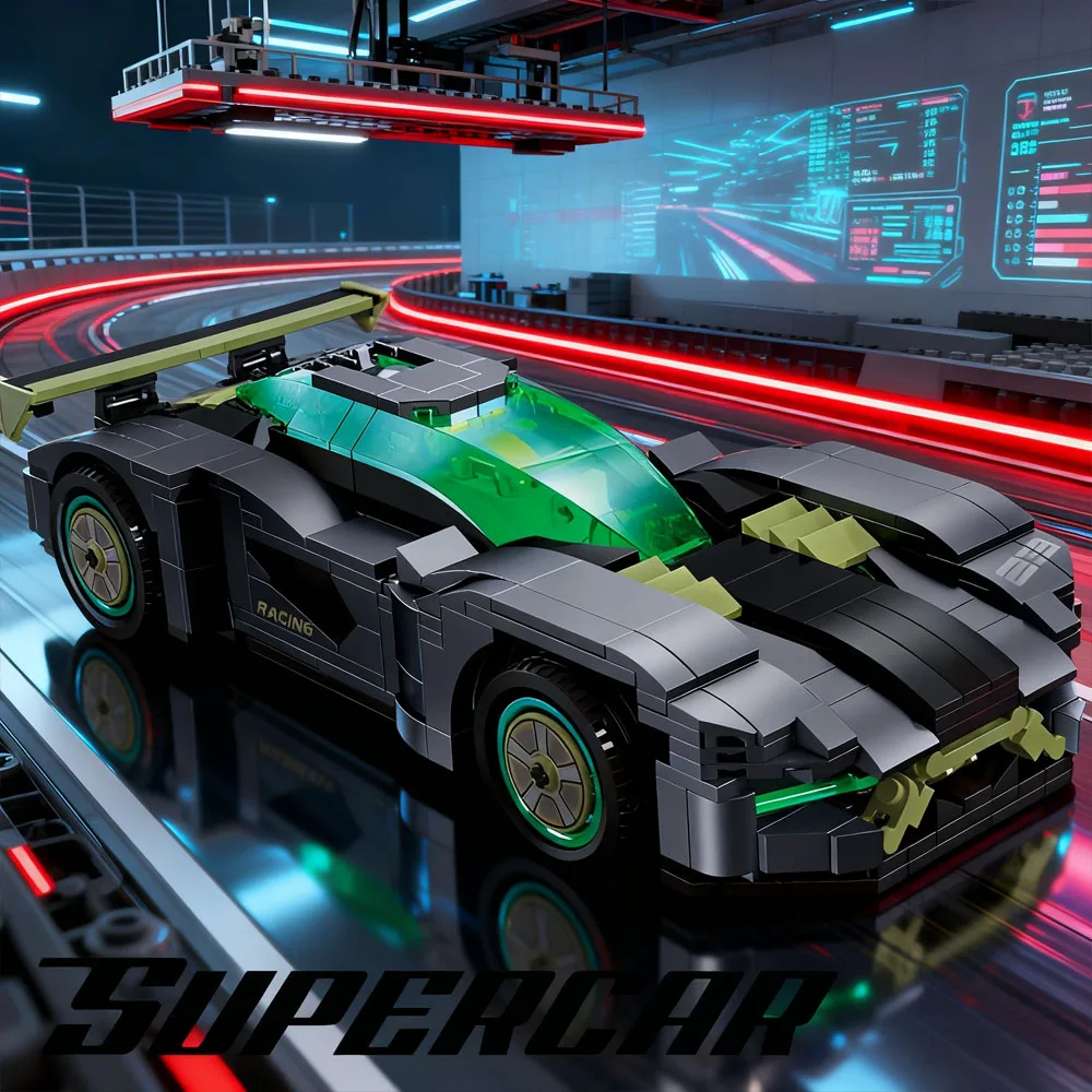 

Cool Classic Creative Sports Car Model Building Block Set Room Decoration remote control Collectible Perfect Gift