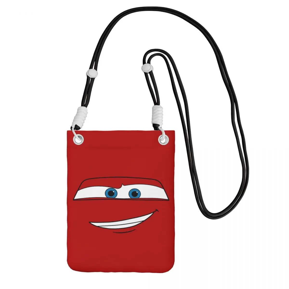 

Custom Lightning McQueen Mobile Phone Bag Women Men A speeding race car Shoulder Crossbody Bag Amusement Park Detachable Strap