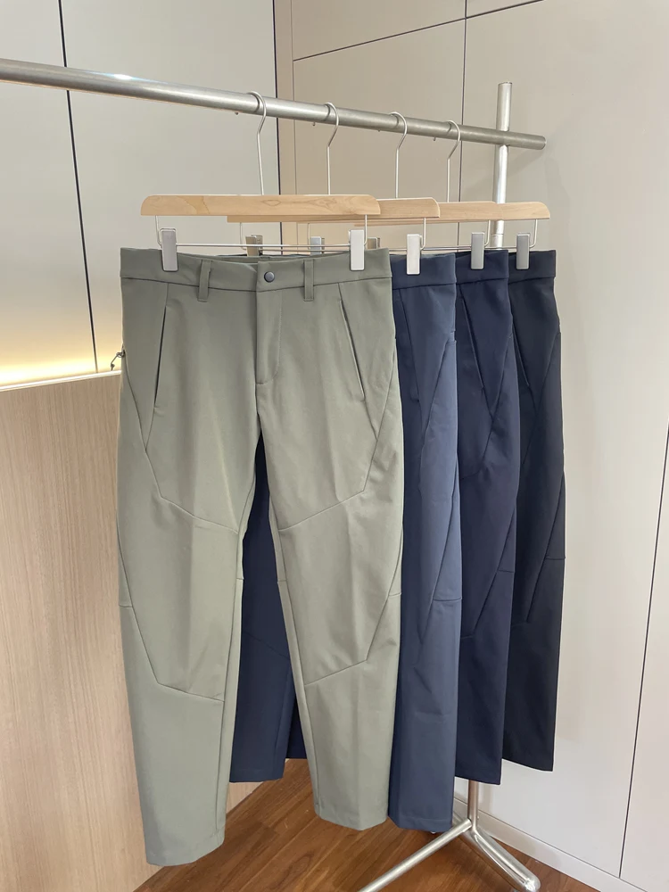 

Уличные мужские брюки из софтшелла, футборонепроницаемые повседневные прямые длинные брюки, осень-зима, 3D облегающие походные брюки