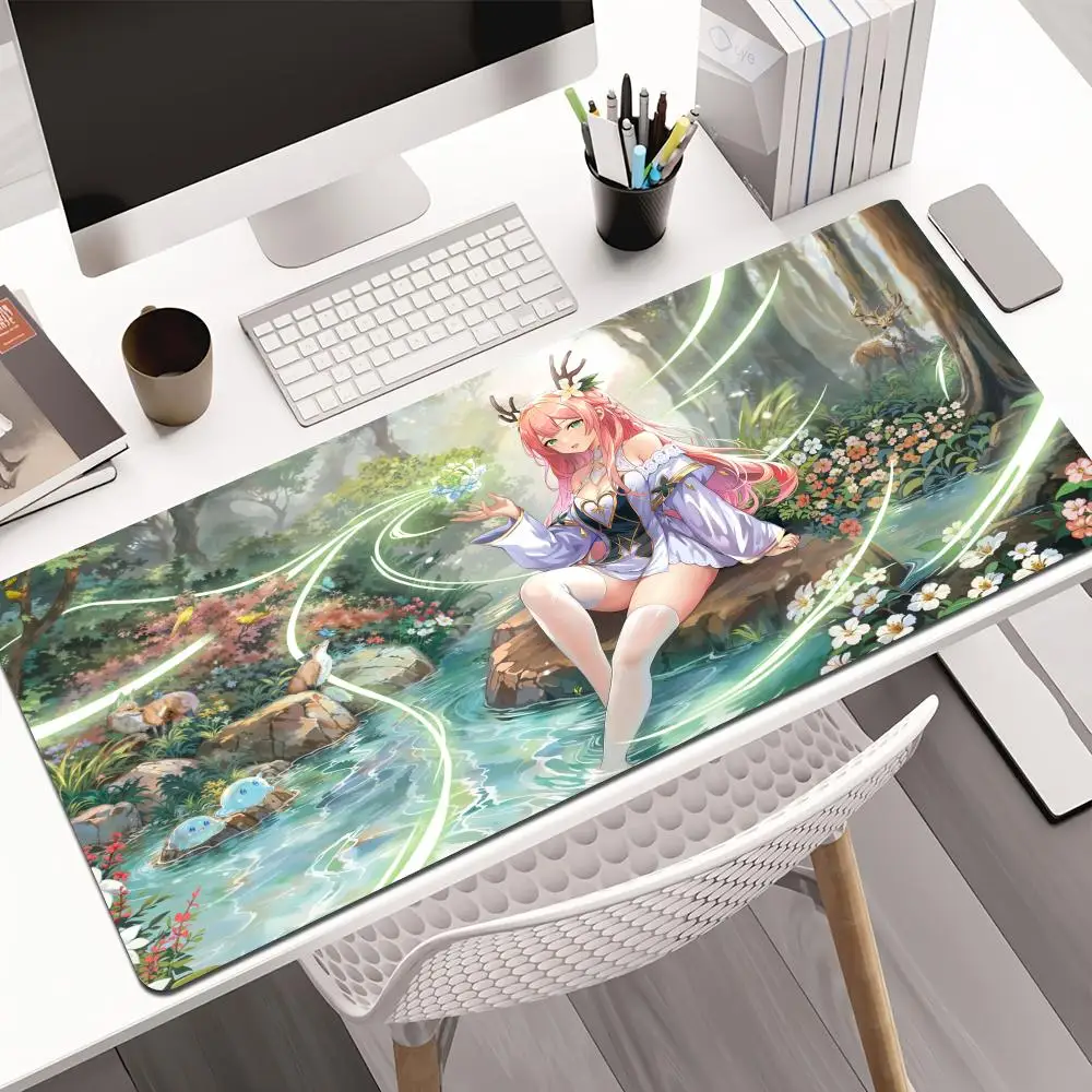 

Sexy and cute anime girl game Mouse Pad pc accessories Gaming mat rubber anti-slip Desk Mat gamer keypad expansion mousepad