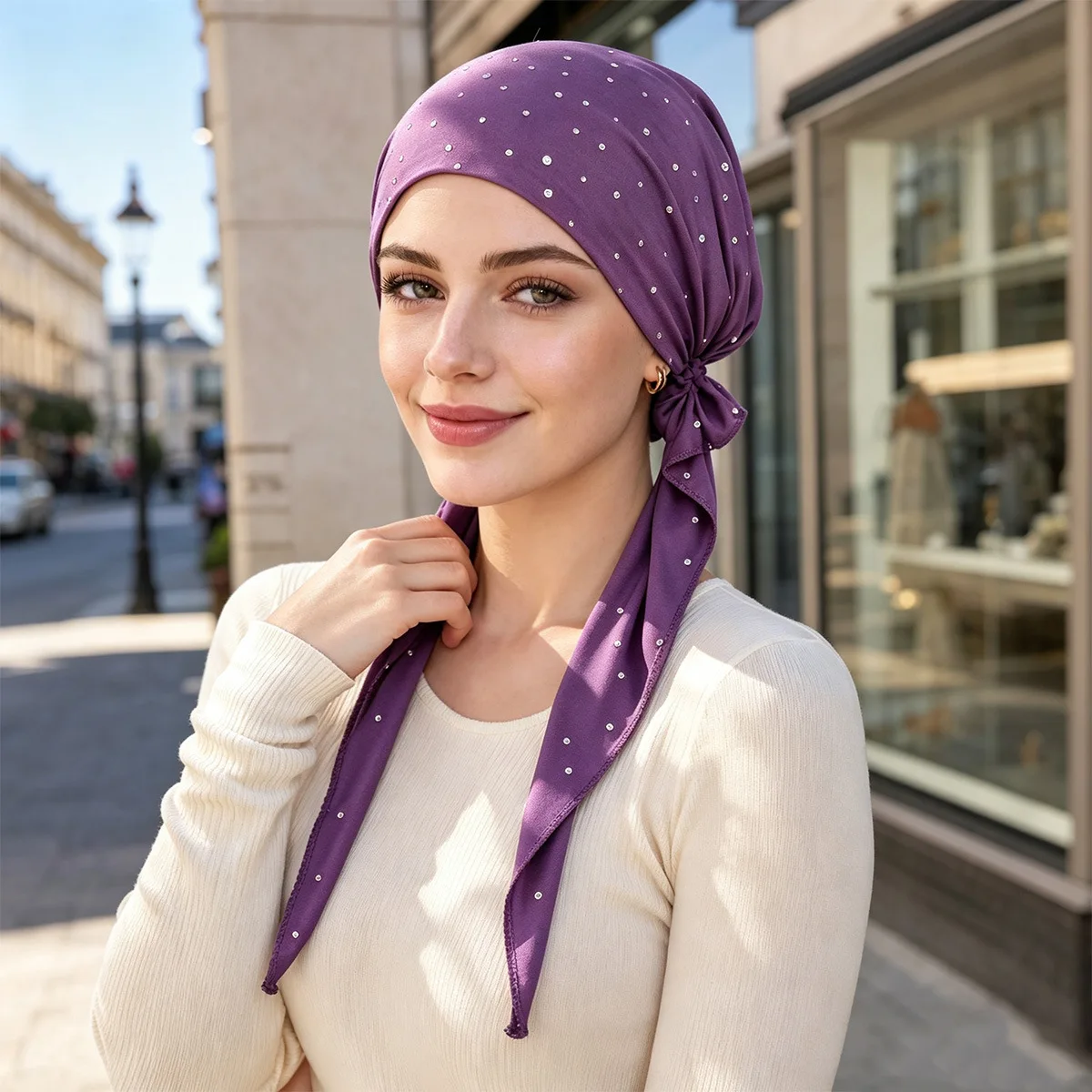New Muslim Hijab Pre-Tied Turban Women Long Tail Cap Hat Headscarf Head Wrap Bonnet Hair Loss Bandanas Headwear Turbante Mujer