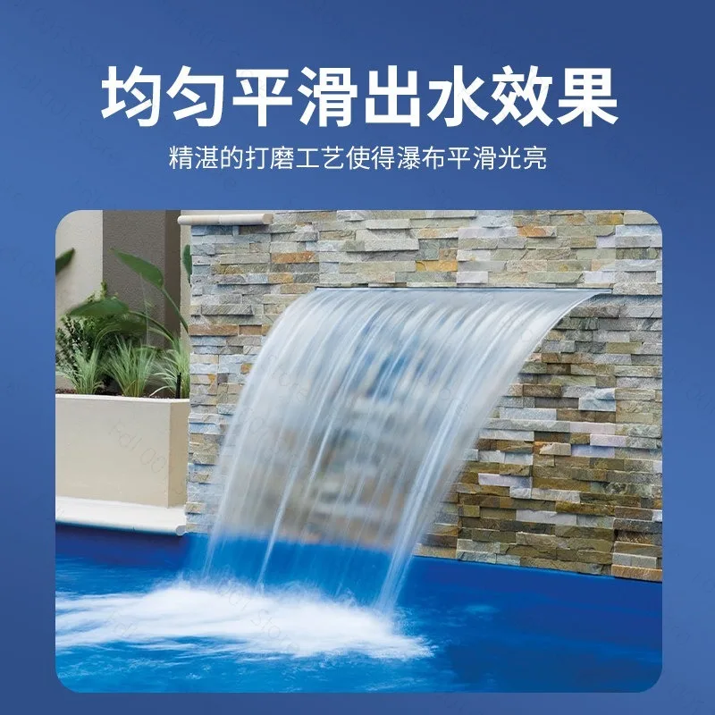 Swimming pool waterfall water outlet flowing  wall r curtain flowing sink  feature courtyard landscapin