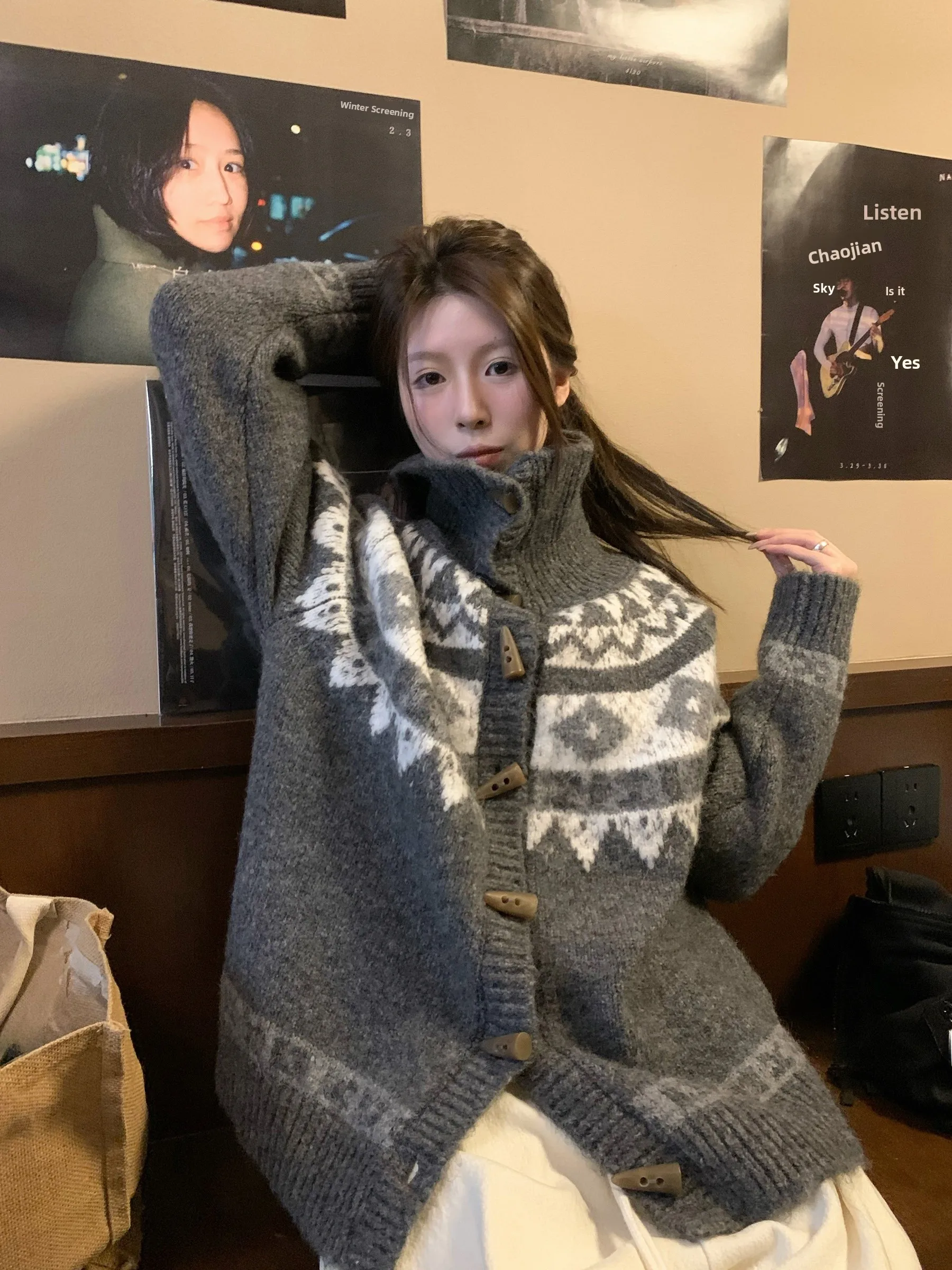 

HVIVI Modern Island вязаный свитер пальто женский свободный ленивый отложной воротник вязаный открытый кардиган осень-зима Thiened Long Sve