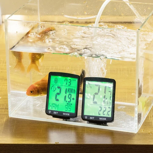 Imagen 2 del producto Ordenador multifuncional para bicicleta, velocímetro inalámbrico con pantalla Digital LCD de 2,8 pulgadas, odómetro, resistente al agua