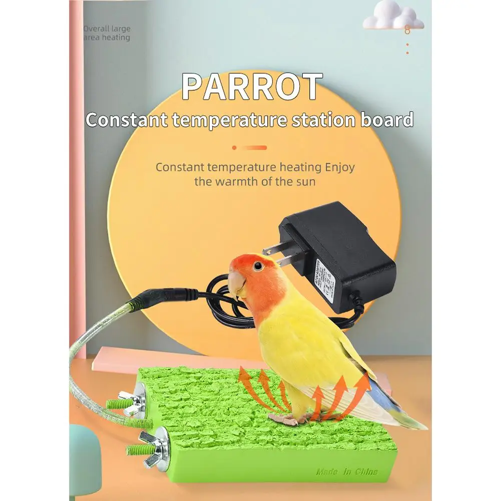 

5w Bird Heated Perch Low Pressure Constant Temperature Heating Foot Platform For Parrot Hamster Chinchilla Pet Products