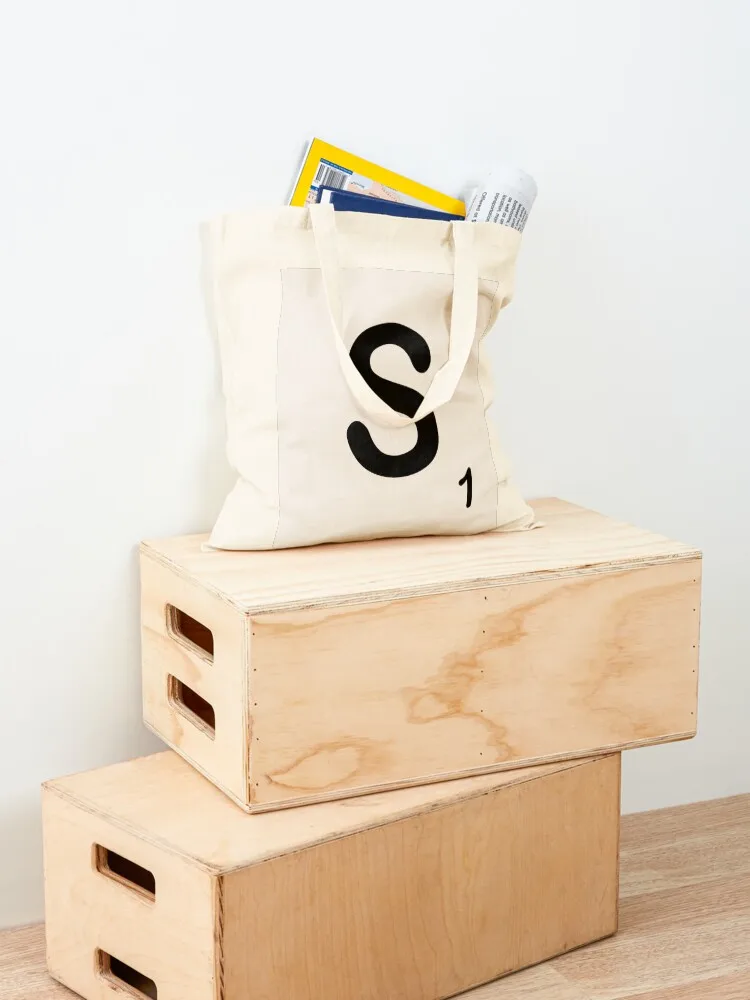 Scrabble Tile S Tote Bag Reusable bags tote bag Handbags women bags luxury women