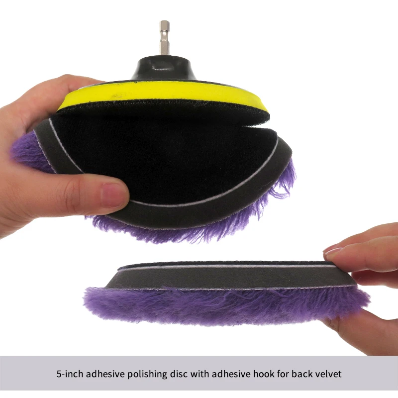 6 Inch Wool Polishing Pad 1 Pcs 150 mm Hook and Loop Premium Wool Cutting Pad for Car Polisher Car Polishing and Buffing ﻿