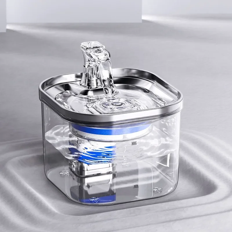 Stainless steel cat water dispenser automatic fountain constant temperature intelligent sensor