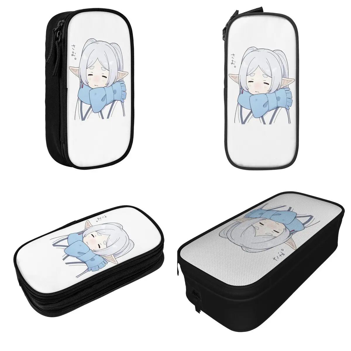 Frieren Serie Anime Pencil Case Pen Holder Bag Student Large Storage Students School Cosmetic Pencilcases