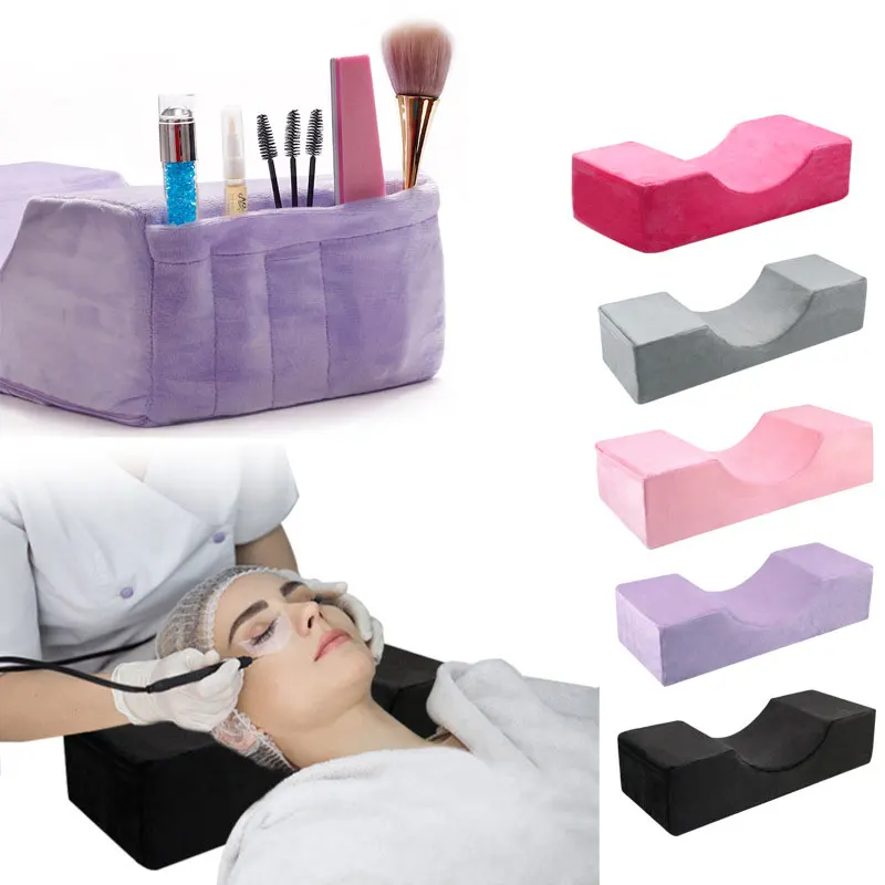 Professional Eyelash Pillow Neck Support Soft Grafting Eyelashes Memory Foam Eyelash Extension Pillow Beauty Salon Makeup Tool