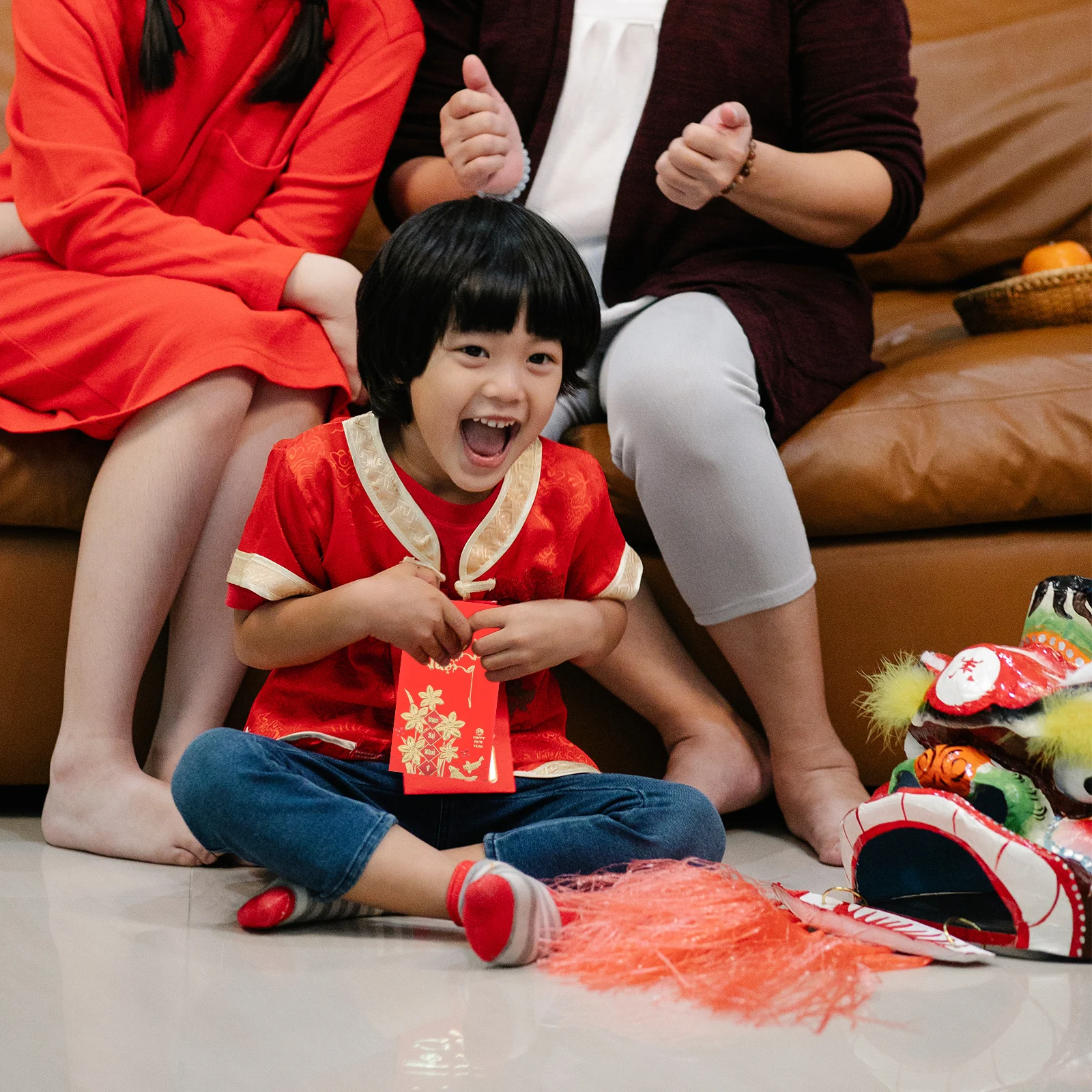 

36 шт., красные конверты с открытием удачи, яркие 2025 года, змеиный год, весенний фестиваль, денежные пакеты, традиционные китайские красные пакеты