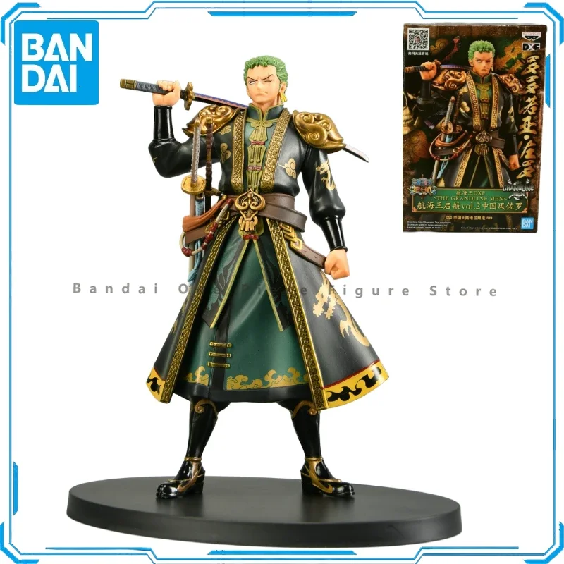 In Stock Original Bandai DXF THE GRANDLINE MEN Wano Zoro Action Gifts Model Animation Toys Collector Figures Anime