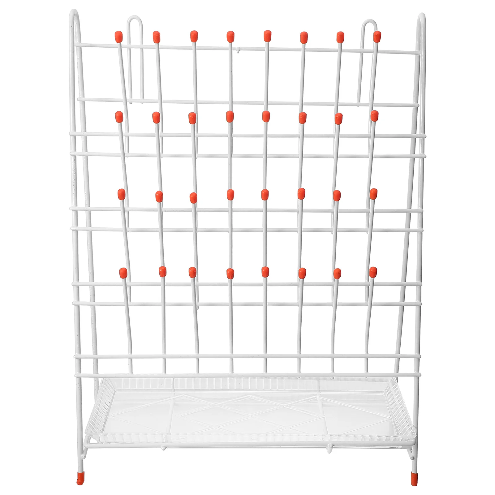 

Test Tube Drying Rack 32-Slot Sturdy Iron Laboratory Draining Holder Space-Saving Stable Rack for Lab Glassware