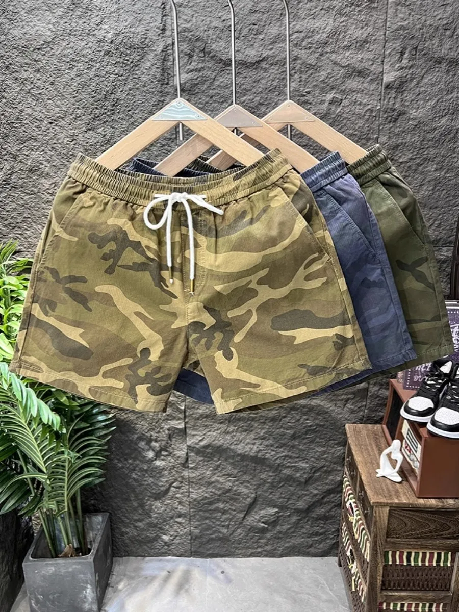 

Новая летняя камуфляжная рабочая одежда в стиле милитари, мужская повседневная четвертая пляжная одежда 34, длина, дышащая прямая хлопковая полиэтиленовая одежда...