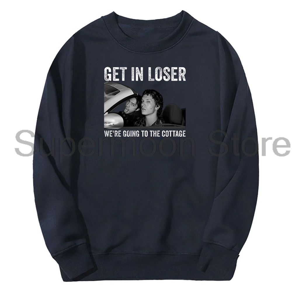 Heated Rivalry Get in Loser We're Going To The Cottage Vintage Crewneck Long Sleeve Streetwear Men Women Pullover Sweatshirt