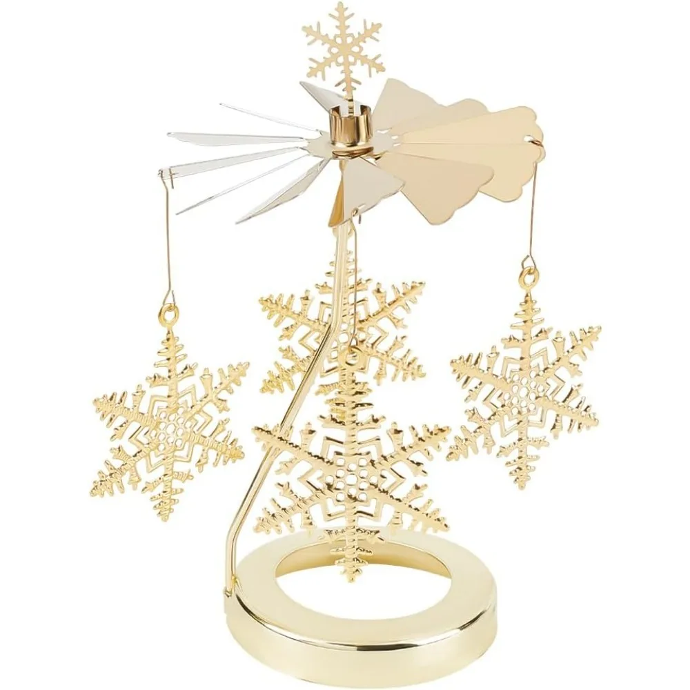 

Вращающийся подсвечник из нержавеющей стали, подсвечник, карусель, подсвечник для ведьмы, украшение алтаря, вращающаяся свеча