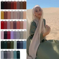 Muslim Women Chiffon Hijab Scarf Chiffon Soft Hijabs Shawl Long Scarves Wrap Headscarves For Muslim Fashion