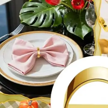 D Type Gold Napkin Rings Alloy Made 5 cm Diameter Compatible with Folded Napkins for Everyday and Formal Dining