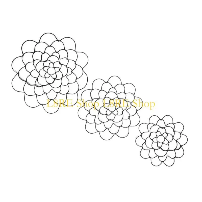 L8RE 3 قطع مريحة حامل زهرة المعادن تنبع أداة ترتيب الزهور للمزهريات