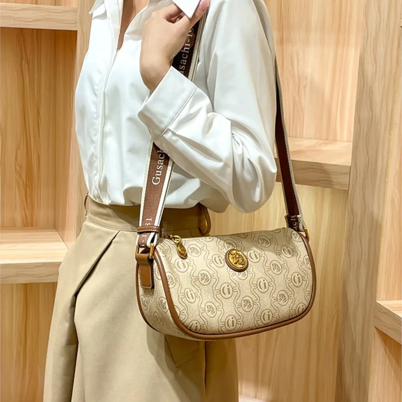 Women\'s handbag genuine leather underarm bag 2024 new designer high-end dumpling bag single shoulder crossbody small bag