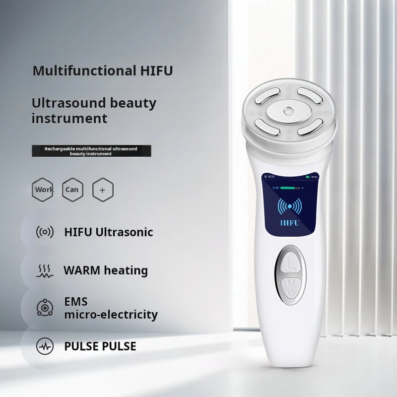 

Home Use High Intensity Focused Ultrasound Ems Face Lifting Pulse Rf Anti Wrinkle Mini Hifu Device Multi Function Beauty Device