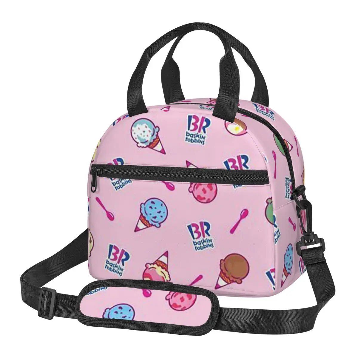 

Изолированная сумка для обеда Baskin Robbins Ice Cream для женщин, контейнеры для хранения еды, портативный термоконтейнер, сумка-холодильник для обеда