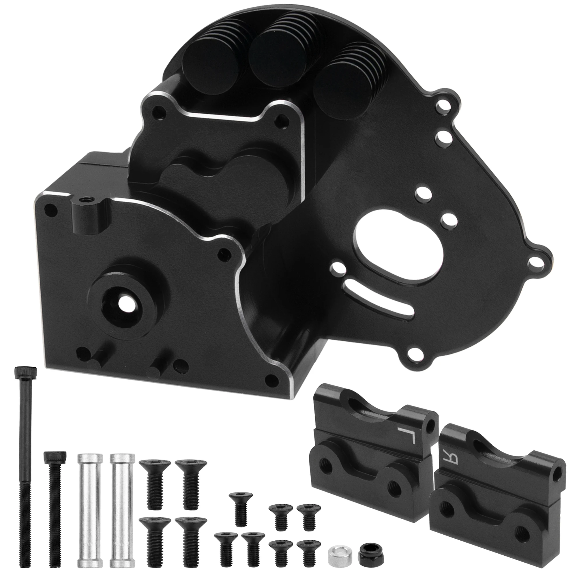 

Aluminum Transmission Case Gearbox Housing Cover w/Motor Plate for 1/10 Traxxas Slash 2WD Rustler Stampede Bandit 2WD RC Car
