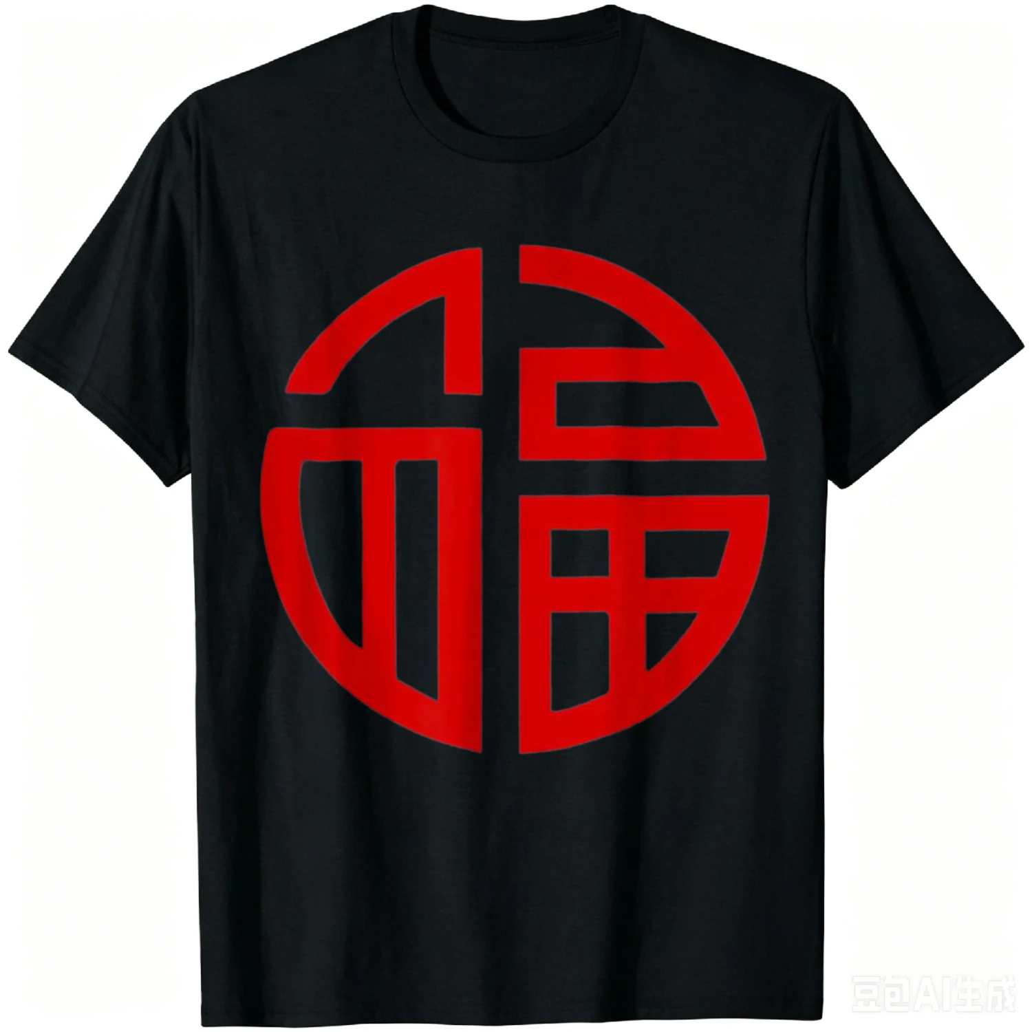Chinese Symbol Fu Blessing Lucky Vintage T-Shirt Cotton Summer Casual T Shirt Vintage Clothes Tops Graphic Tee Camiseta