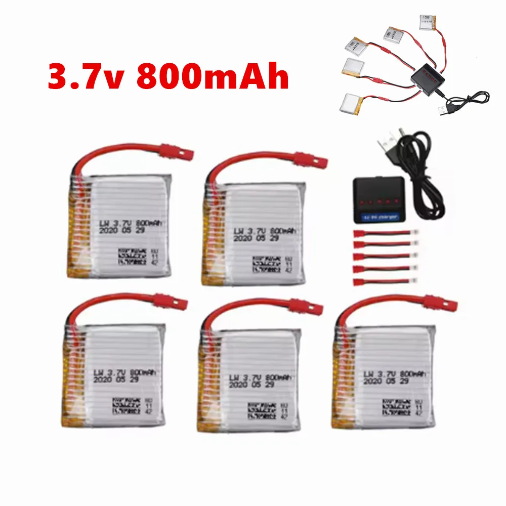 Tiempo de vuelo 9 minutos actualización 3,7 V 800mAh batería para SYMA X21 X21W x26 X26A piezas de drones de Control remoto con cargador X21 X21W