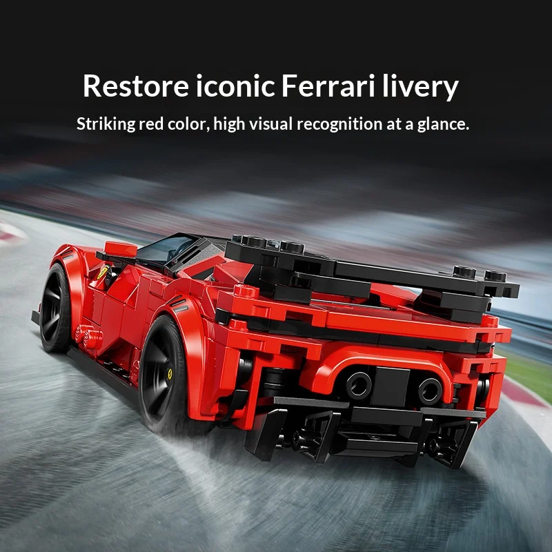 LEGO Building Blocks Super Racing Series 77254 Ferrari SF90 XX Stradale Sports Car Boys Puzzle Building Blocks Toy Gift