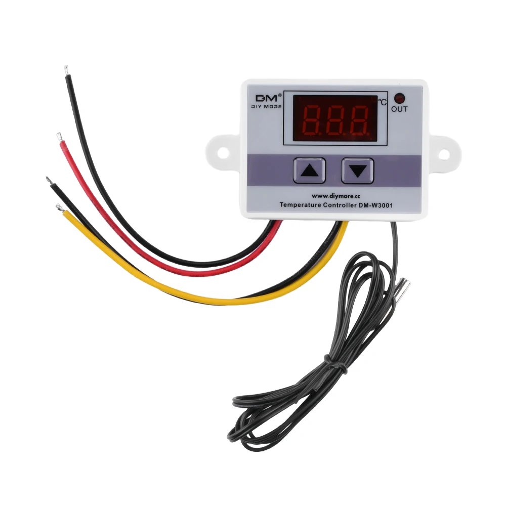 W3001 Temperature Controller Digital LED AC110-220V Thermometer Thermo Controller Switch Probe Max 10A NTC10K