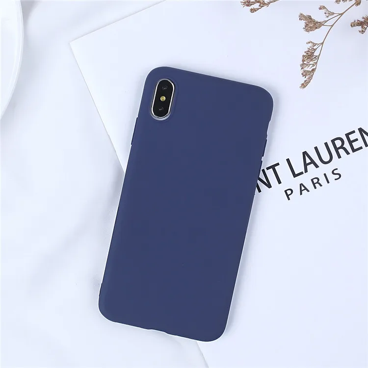 Luxuriöse weiche Rückseite, matte Farbe, Abdeckung für iPhone X XR XS Max, Handyhülle für iPhone 10, XR Xs Max, Silikon-Rückseite – Detail 7