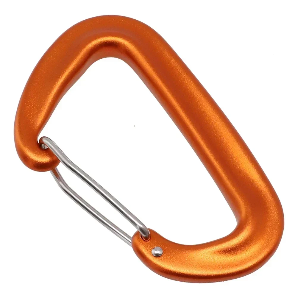 1PCS Durable 12KN D Carabiner Key Aluminum Wire Gate Spring Clip Locking Backpack Camping Hiking Climbing Equipment