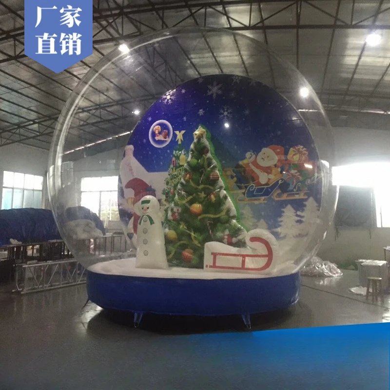 Christmas Air Model Inflatable Snowflake Ball PVC Inflatable Exhibition Ball Crystal Transparent Ball Shopping Mall Bar Decorati