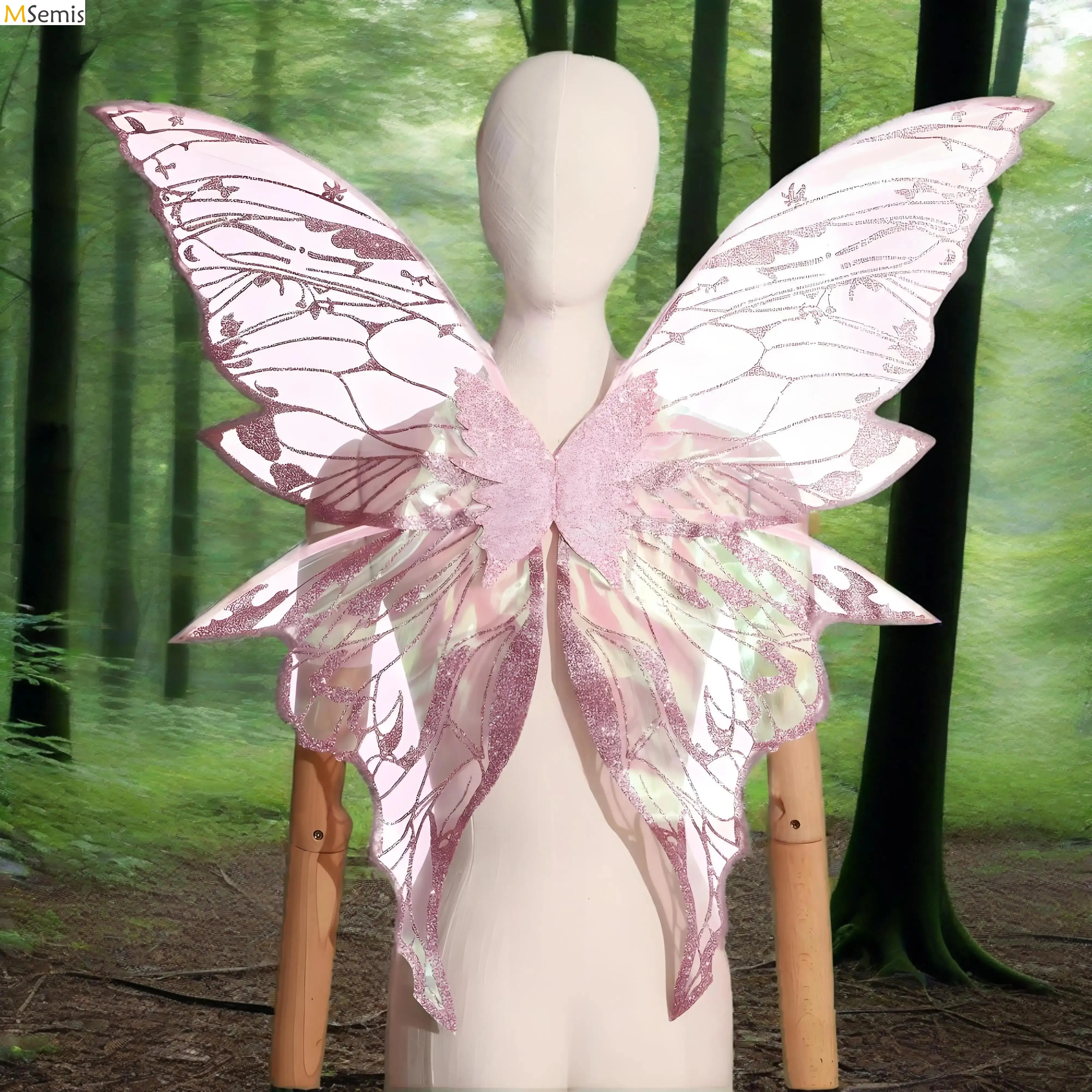 

Women Gradient Butterfly Wings Halloween Costume Accessories Party Cosplay Shiny Masquerade Carnivals Dress Up Photography Prop
